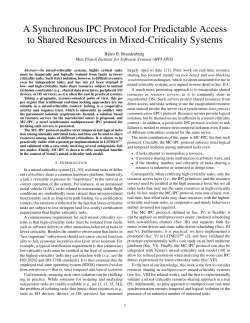 A synchronous IPC protocol for predictable access