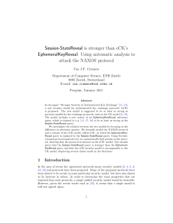 Session-state Reveal is stronger than eCK`s Ephemeral Key Reveal