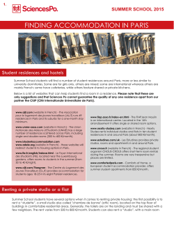 SCIENCES PO - Summer School 2015