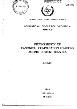 inconsistency of canonical commutation relations among