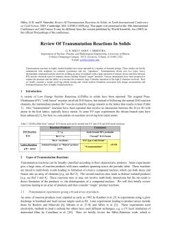 Review Of Transmutation Reactions In Solids - LENR-CANR