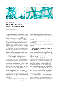 GNP is not happiness