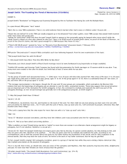 Recovery Board : RfM Joseph Smith: The Founding Sex Fiend of