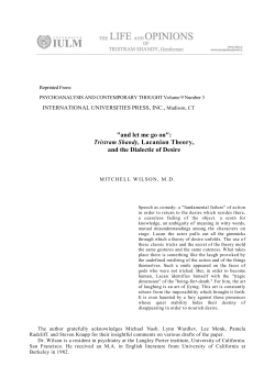 Mitchell Wilson - The Tristram Shandy Web