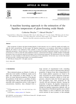 A machine learning approach to the estimation of the liquidus