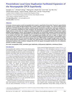 Prevertebrate Local Gene Duplication Facilitated Expansion of the