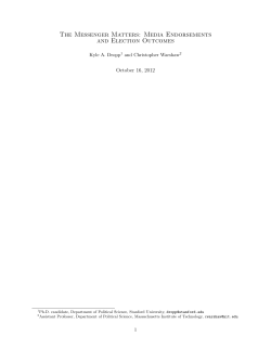 The Messenger Matters: Media Endorsements and Election Outcomes