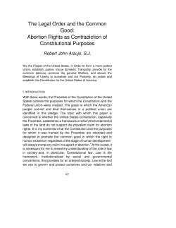 The Legal Order and the Common Good