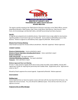 MINUTES OF AUGUST 2 2016 TRAVERSE BAY AREA