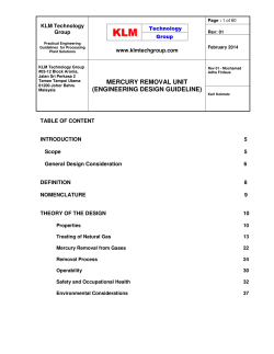 mercury removal unit - KLM Technology Group.Com