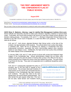 1st Amendment Meets the Confederate Flag at Public School