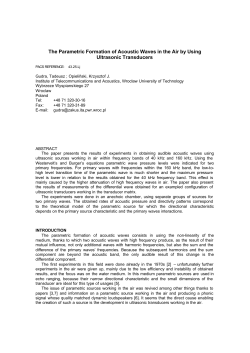 The Parametric Formation of Acoustic Waves in the Air by Using
