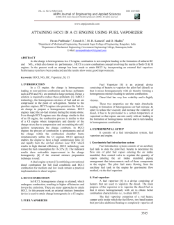 attaining hcci in a ci engine using fuel vaporizer