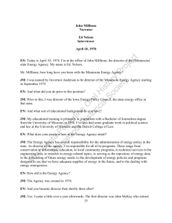Minnesota Powerline Oral History Project Minnesota