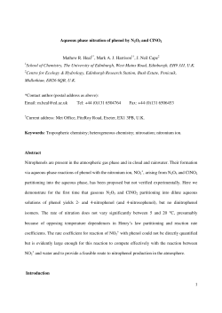 1 Aqueous phase nitration of phenol by N2O5 and ClNO2 Mathew R