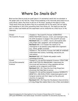 Where Do Snails Go? - University of Hawaii System