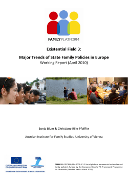 Major Trends of State Family Policies in Europe