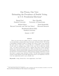 One Person, One Vote: Estimating the Prevalence of