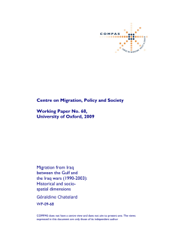 iraqi emigration from the gulf war to the iraq war (1990