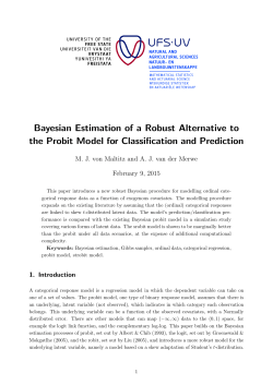 Bayesian Estimation of a Robust Alternative to the Probit Model for