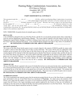 Hunting Ridge Condominium Association, Inc