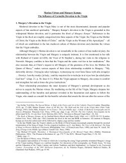 Marian Virtues and Margery Kempe