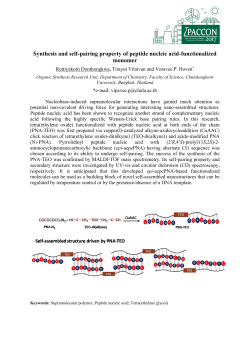 Synthesis and self-pairing property of peptide nucleic acid