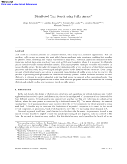 Distributed Text Search using Suffix Arrays