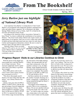 From The Bookshelf - Clear Creek County Library District