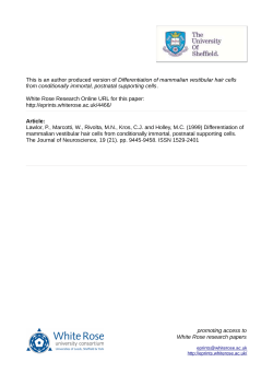 Differentiation of mammalian vestibular hair cells from conditionally