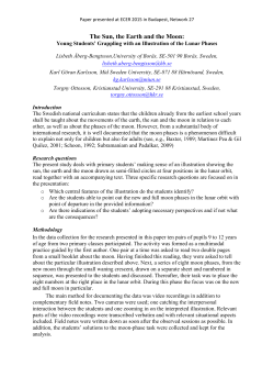 The Sun, the Earth and the Moon