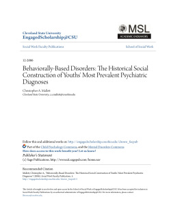 Behaviorally-Based Disorders
