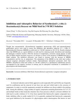 Inhibition and Adsorptive Behavior of Synthesized 1, 4