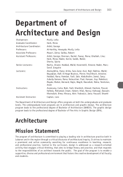 Department of Architecture and Design