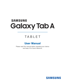 Samsung Galaxy Tab A T580 User Manual