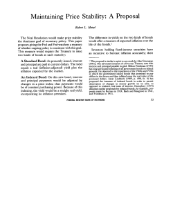 Maintaining Price Stability: A Proposal