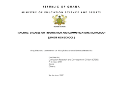 Teaching syllabus information and communications technology