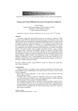 Oxygen and Cation Diffusion Processes in Oxygen Ion Conductors