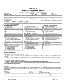 TACO BELL #22260 - Ross County Health District