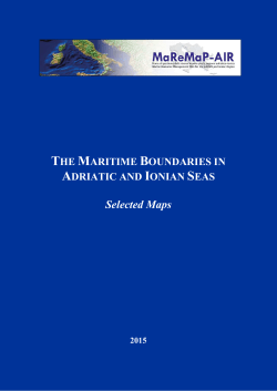 The Maritime Baundaries of the Adriatic and Ionian Seas. Selected
