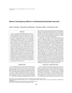 Seismic low-frequency effects in monitoring fluid