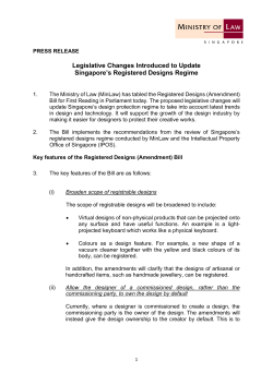 Legislative Changes Introduced to Update Singapore`s Registered