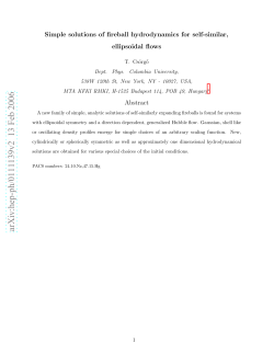 Simple solutions of fireball hydrodynamics for self
