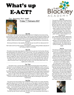 Friday 10th February 2017 - E