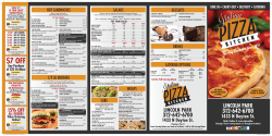 our regular menu - Italian Pizza Kitchen Restaurant, Catering