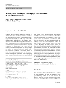 Atmospheric forcing on chlorophyll concentration in the Mediterranean