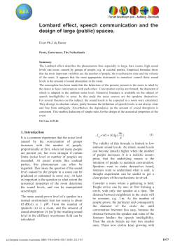 Lombard effect, speech communication and the design of large