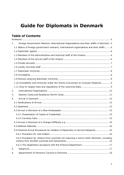 Guide for Diplomats in Denmark