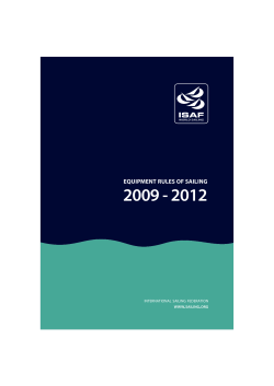 EQUIPMENT RULES OF SAILING