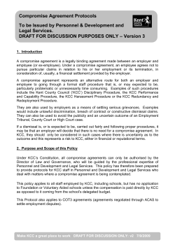 Compromise Agreement Protocol Policy-27 01 10l